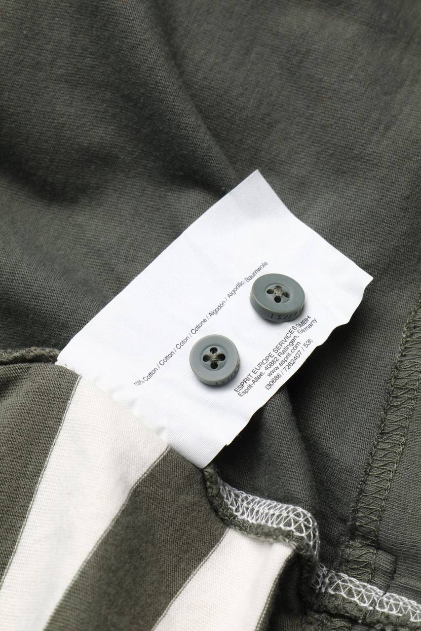 Carou ESPRIT Streifen-Longsleeve-Poloshirt Im Layer Look