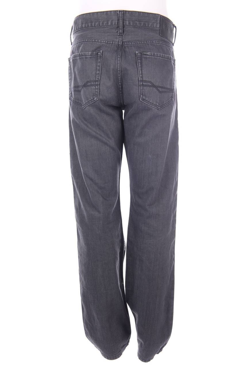 Carou ESPRIT Used Look Straight Cut Jeans Mit Logo-Patch