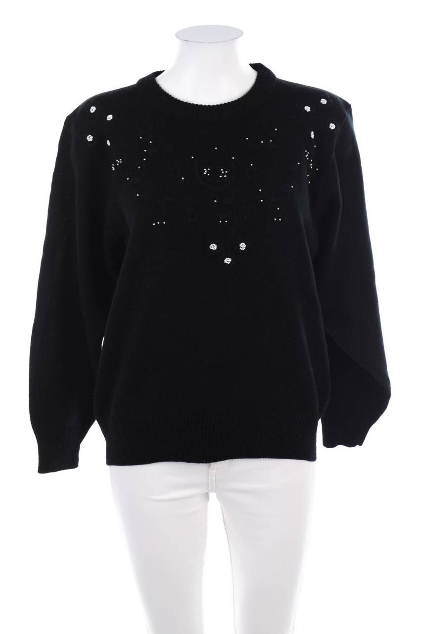 Carou Fashion international Strick-Pullover mit Perlen