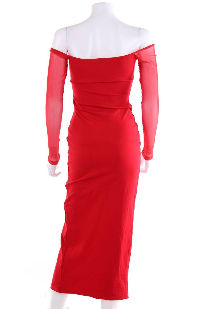 Carou FASHION NOVA Carmen-Abendkleid Mit Mesh-Einsatz