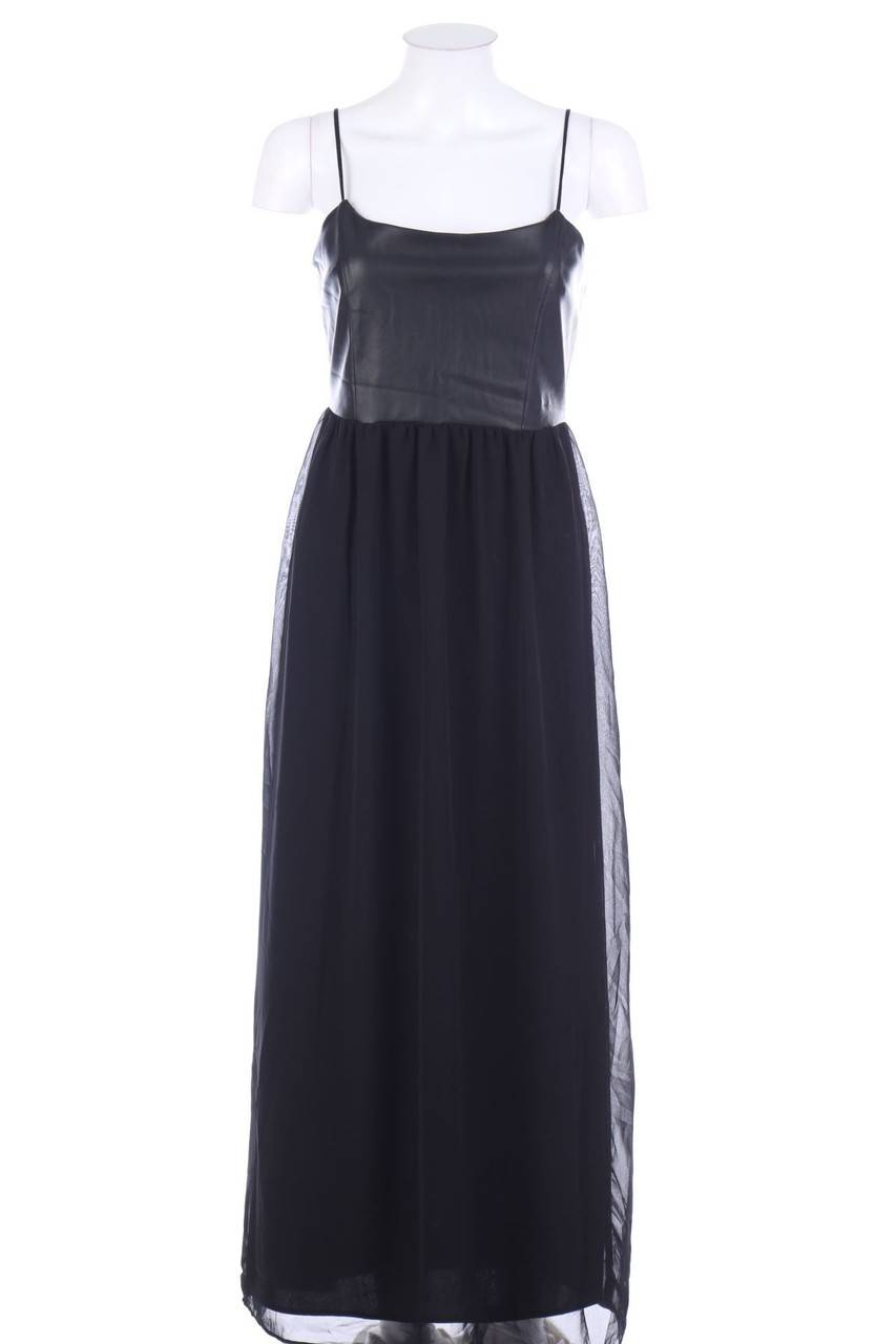 Carou FOREVER 21 Maxi-Abendkleid mit Kunstleder-Details