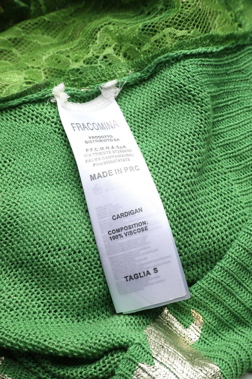 Carou FRACOMINA Spitzen-Cardigan Mit Metallic-Effekt