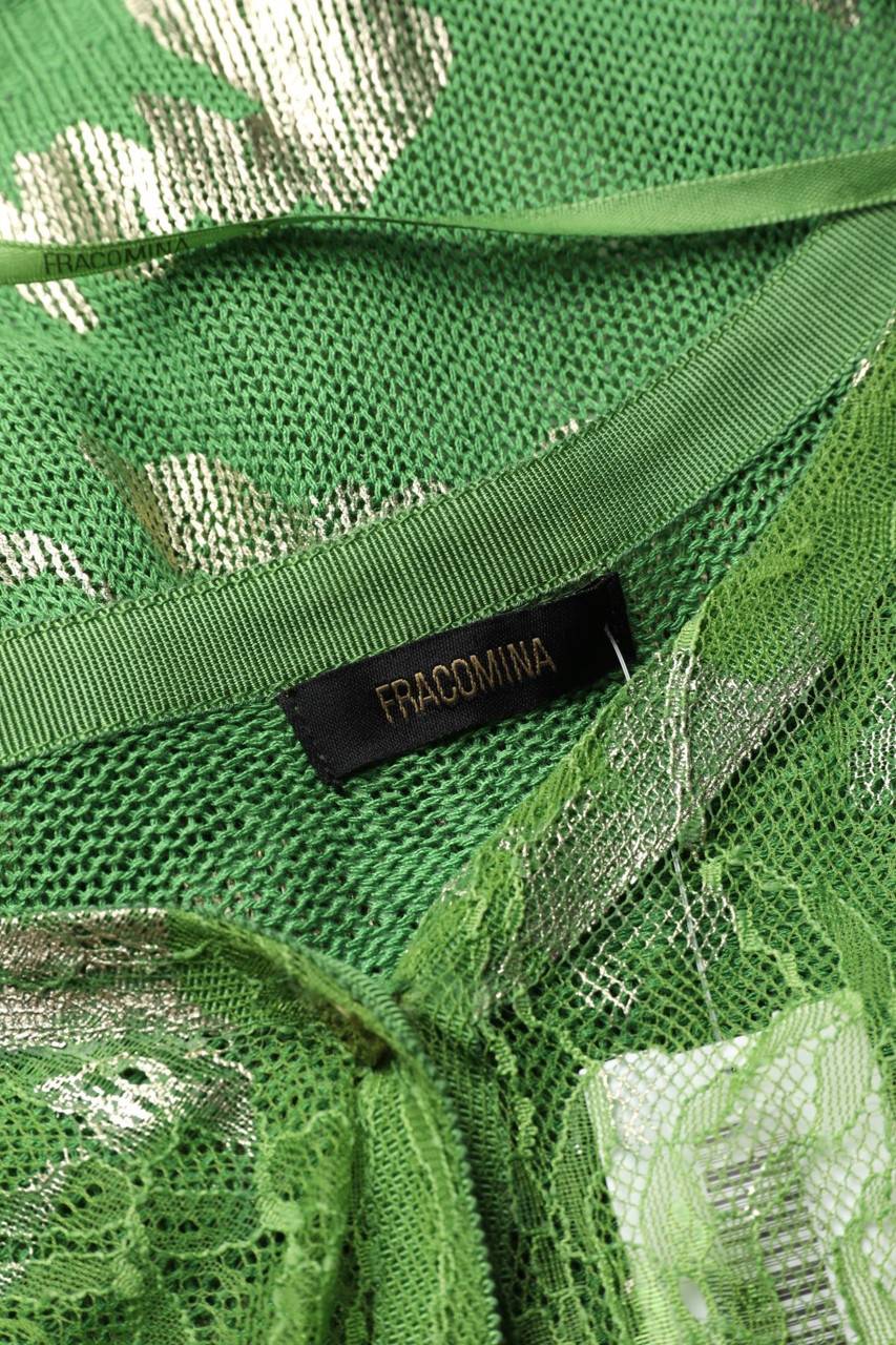 Carou FRACOMINA Spitzen-Cardigan Mit Metallic-Effekt