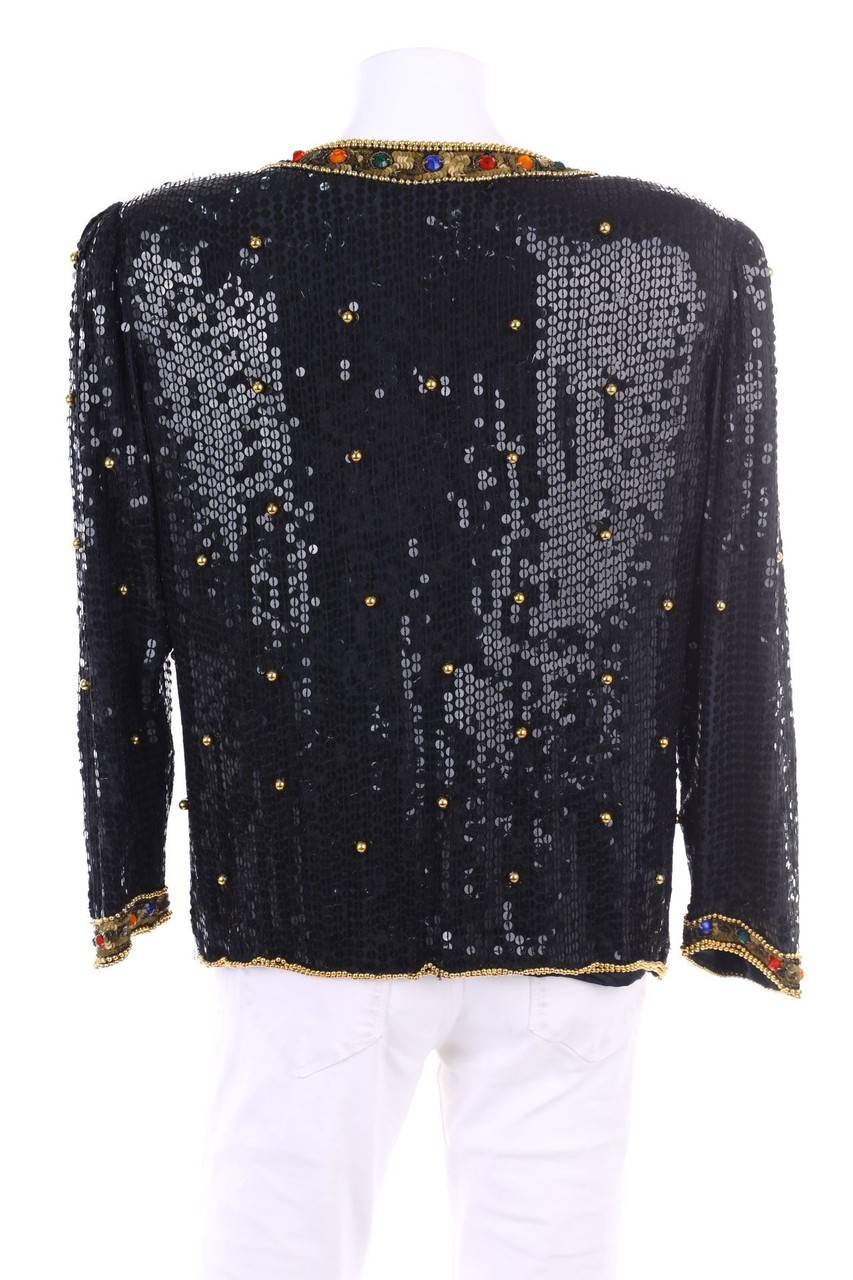 Carou FRANK Usher Vintage-Blazer Aus Seide Mit Pailletten