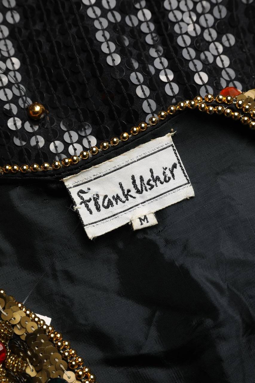 Carou FRANK Usher Vintage-Blazer Aus Seide Mit Pailletten