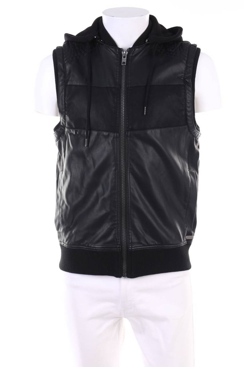 Carou G by GUESS Faux Leather-Weste mit Logo-Plakette
