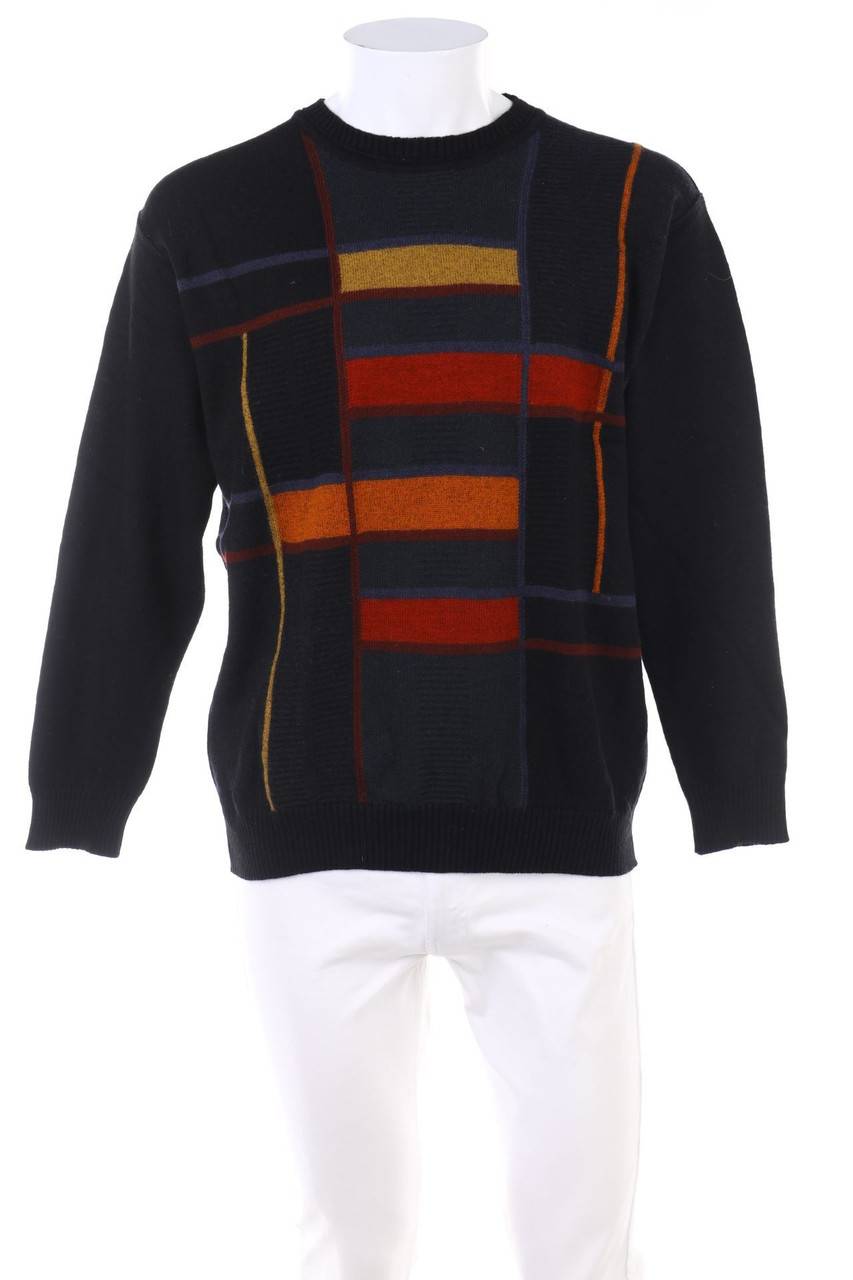 Carou G.Cabaldi ROMA Pullover mit Print aus Woll-Mix