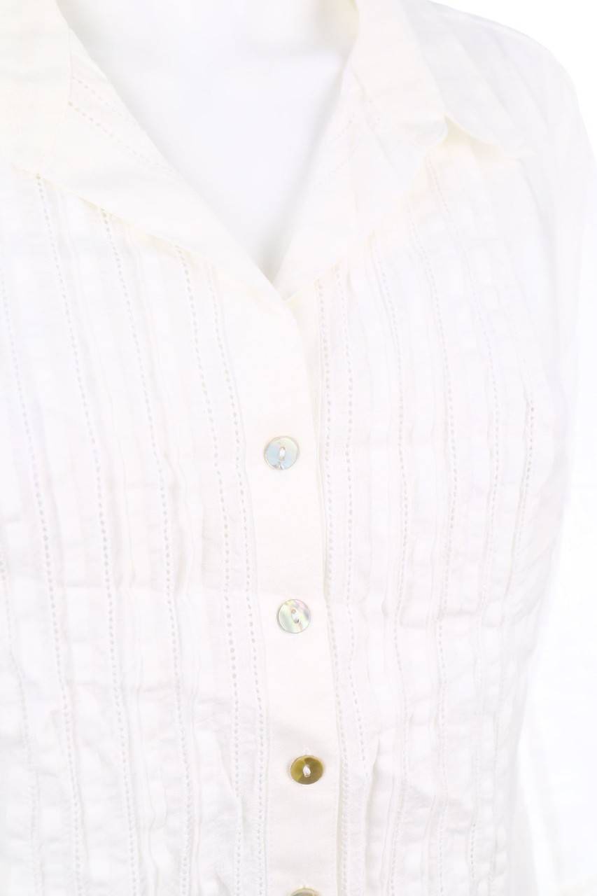 Carou GERARD DAREL Hemd-Bluse Aus Leinen Mit Biesen