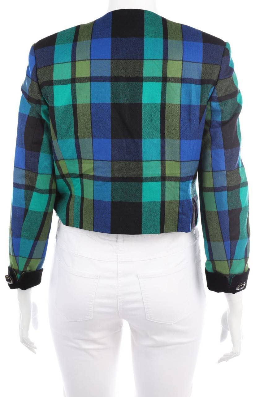 Carou GERRY WEBER Vintage-Blazer Aus Schurwolle Mit Karo-Muster