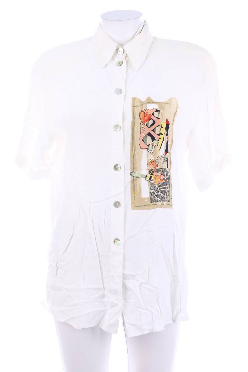 Carou GERRY WEBER Vintage-Hemd-Bluse mit kurzem Ärmel