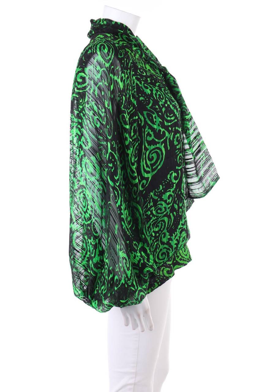 Carou Gianni Accardi Vintage-Schluppen-Bluse Mit Floralem Muster