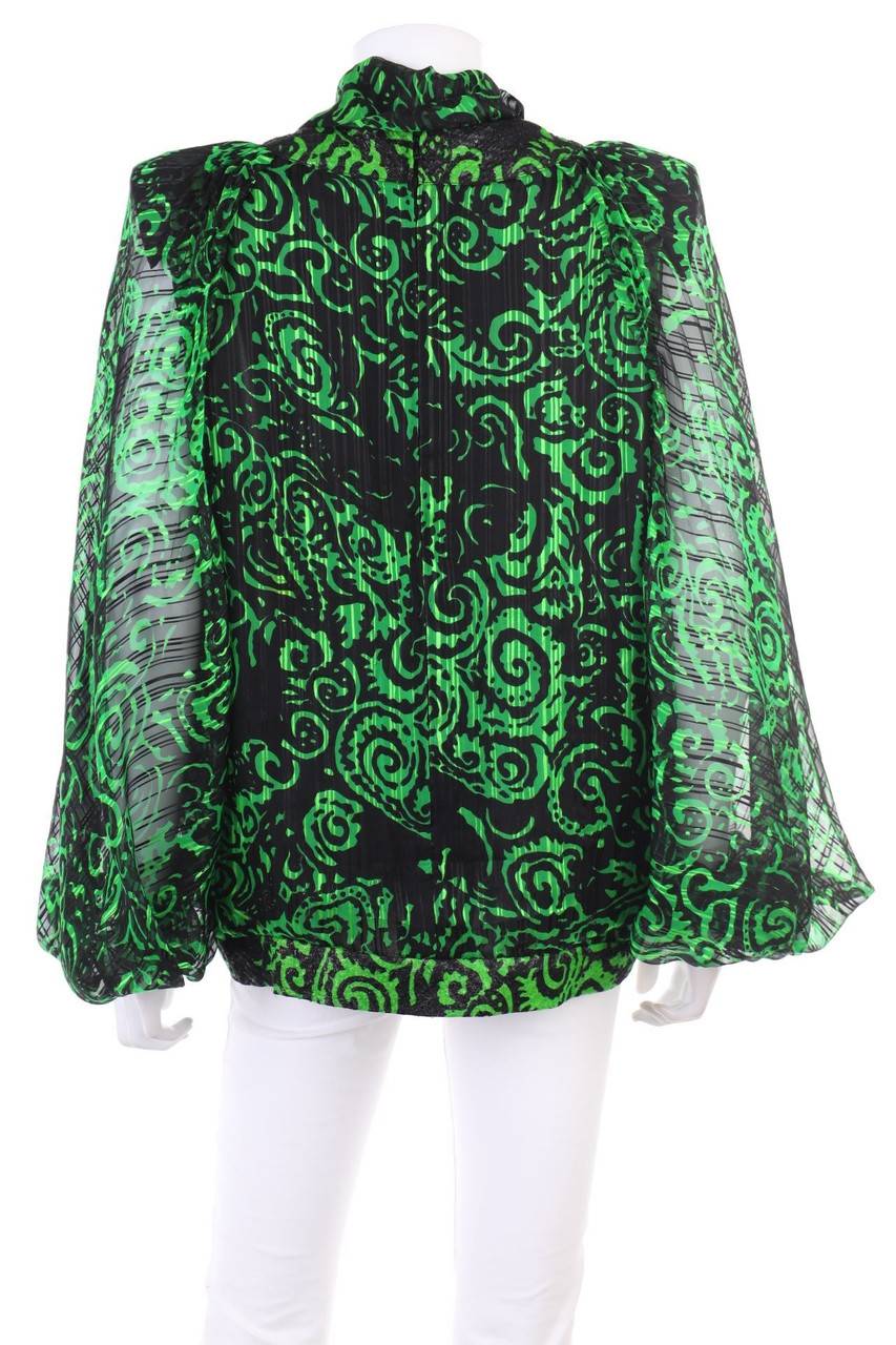 Carou Gianni Accardi Vintage-Schluppen-Bluse Mit Floralem Muster