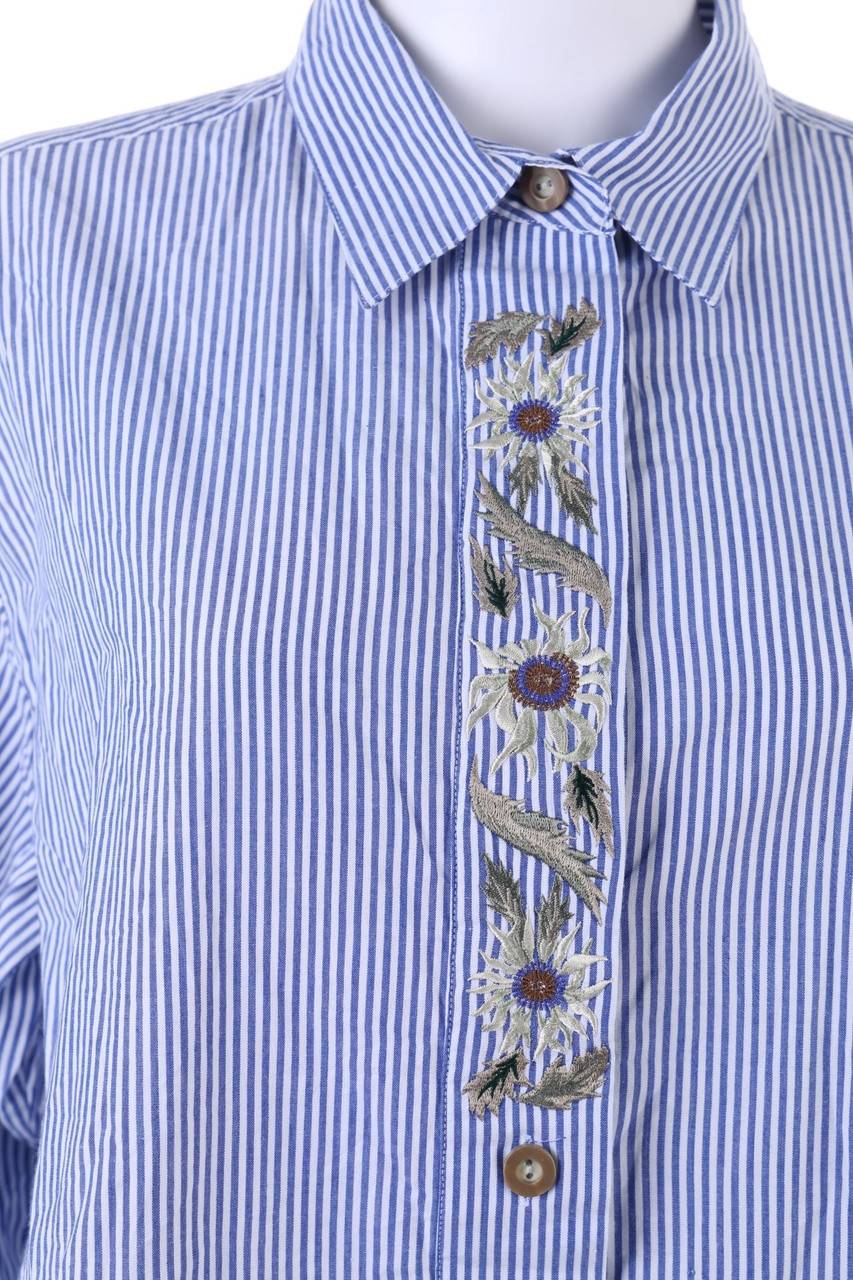 Carou Grubig Trachten Trachten-Hemd-Bluse Mit Stickereien