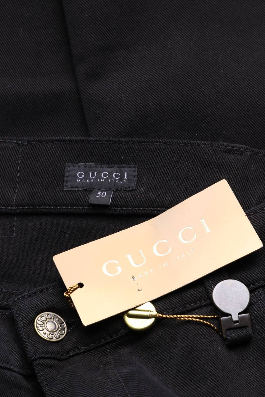 Carou GUCCI Vintage-Straight Cut Jeans Mit Logo-Patch