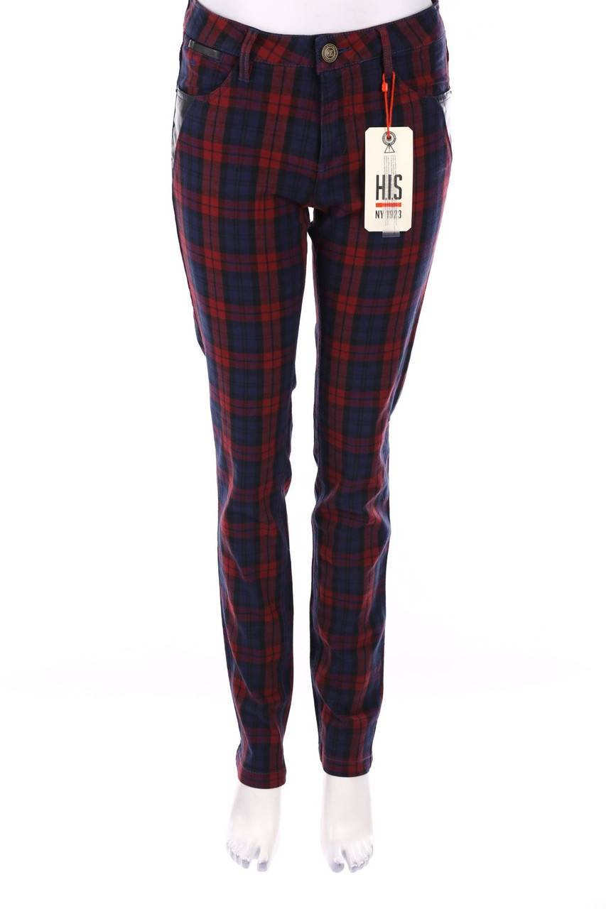 Carou H.I.S. High Waist-Skinny-Jeans mit Karo-Muster