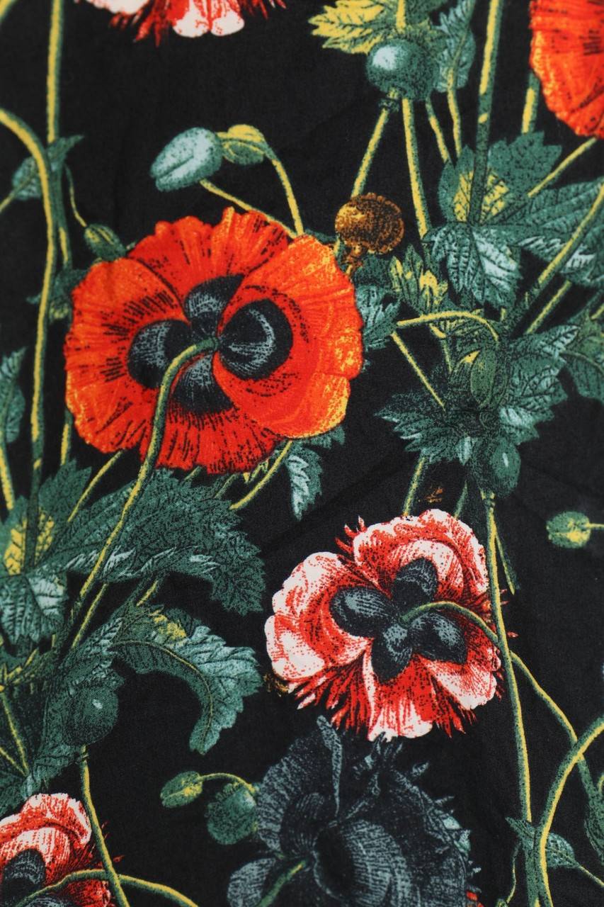 Carou H&M Bluse Mit 3/4-Ärmel Aus Baumwolle Mit Blumen-Print