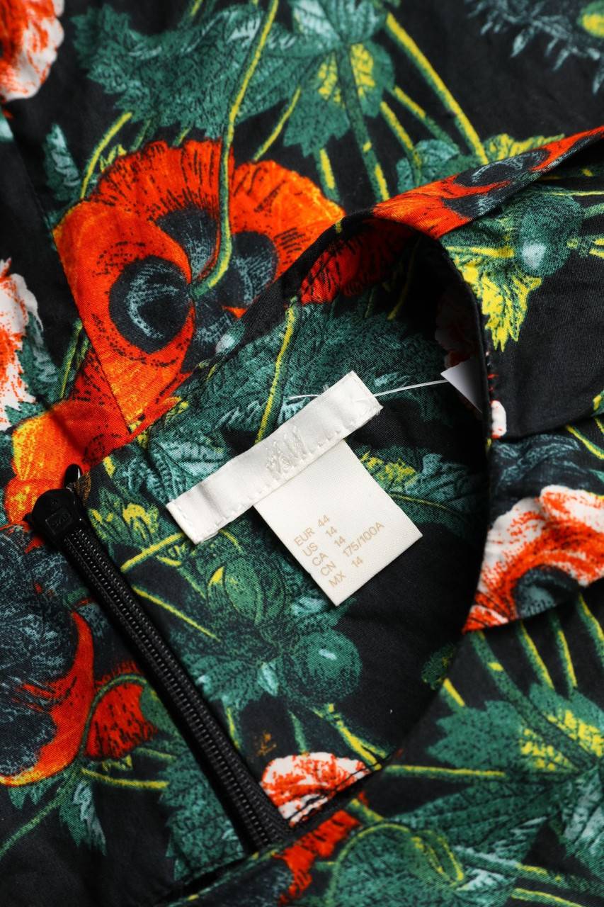 Carou H&M Bluse Mit 3/4-Ärmel Aus Baumwolle Mit Blumen-Print