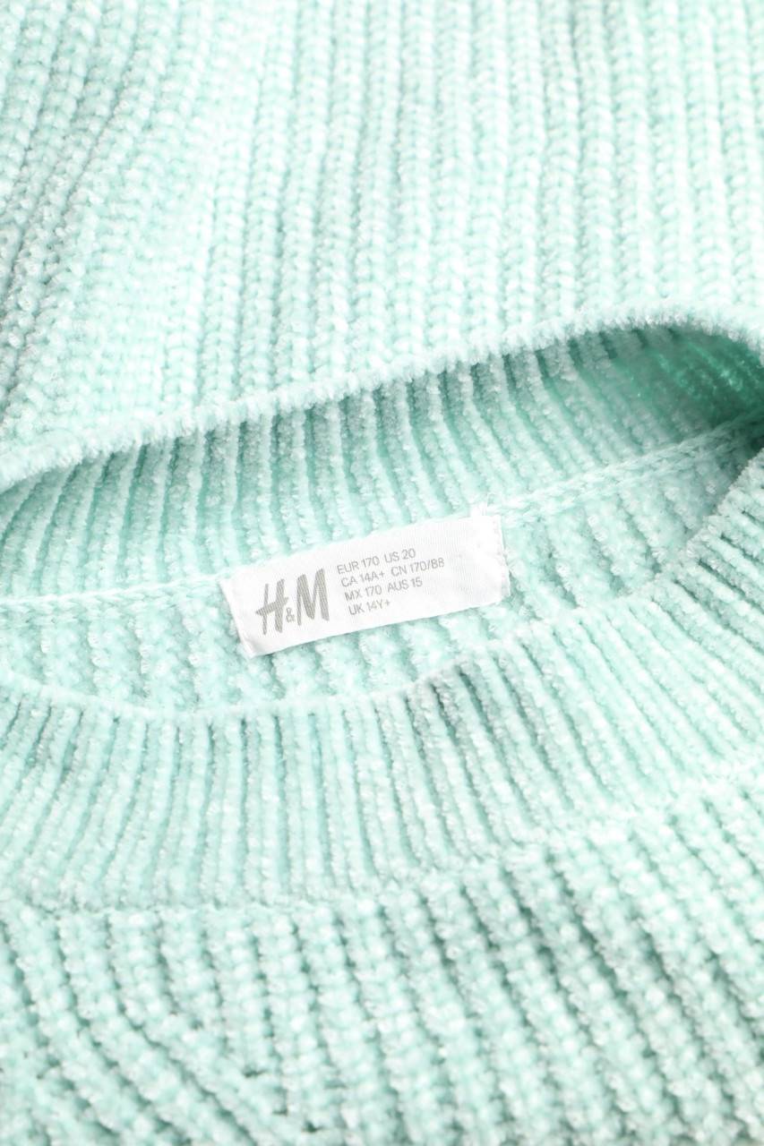 Carou H&M Cropped-Chenille-Pullover Mit überschnittener Schulter