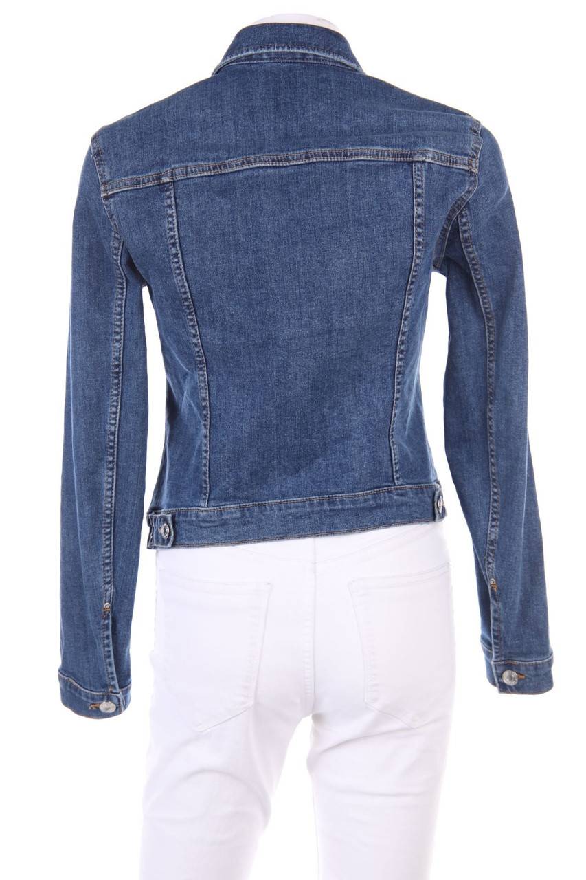 Carou H&M &denim Basic-Jeans-Jacke Mit Aufgesetzten Taschen