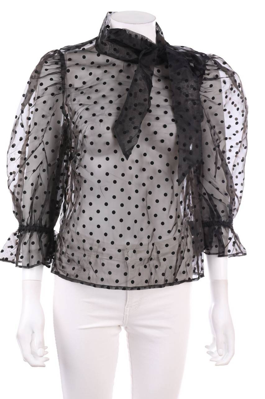 Carou H&M DIVIDED Bluse mit Puffärmeln mit Schleife
