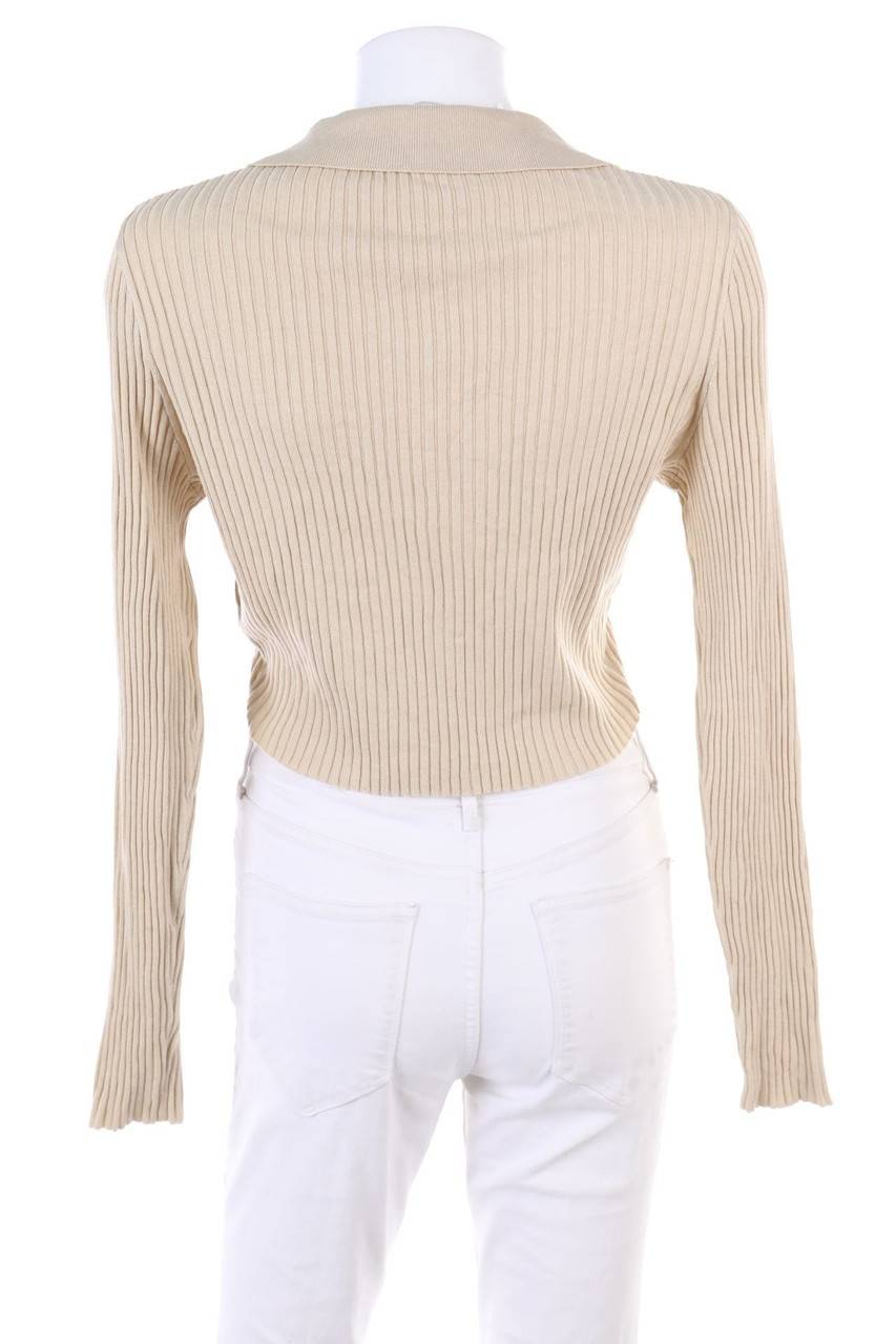 Carou H&M DIVIDED Cropped-Polo-Pullover Mit Streifen