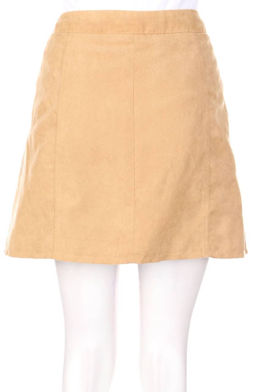 Carou H&M DIVIDED Faux Leather-Mini-Rock Im 70s-Style