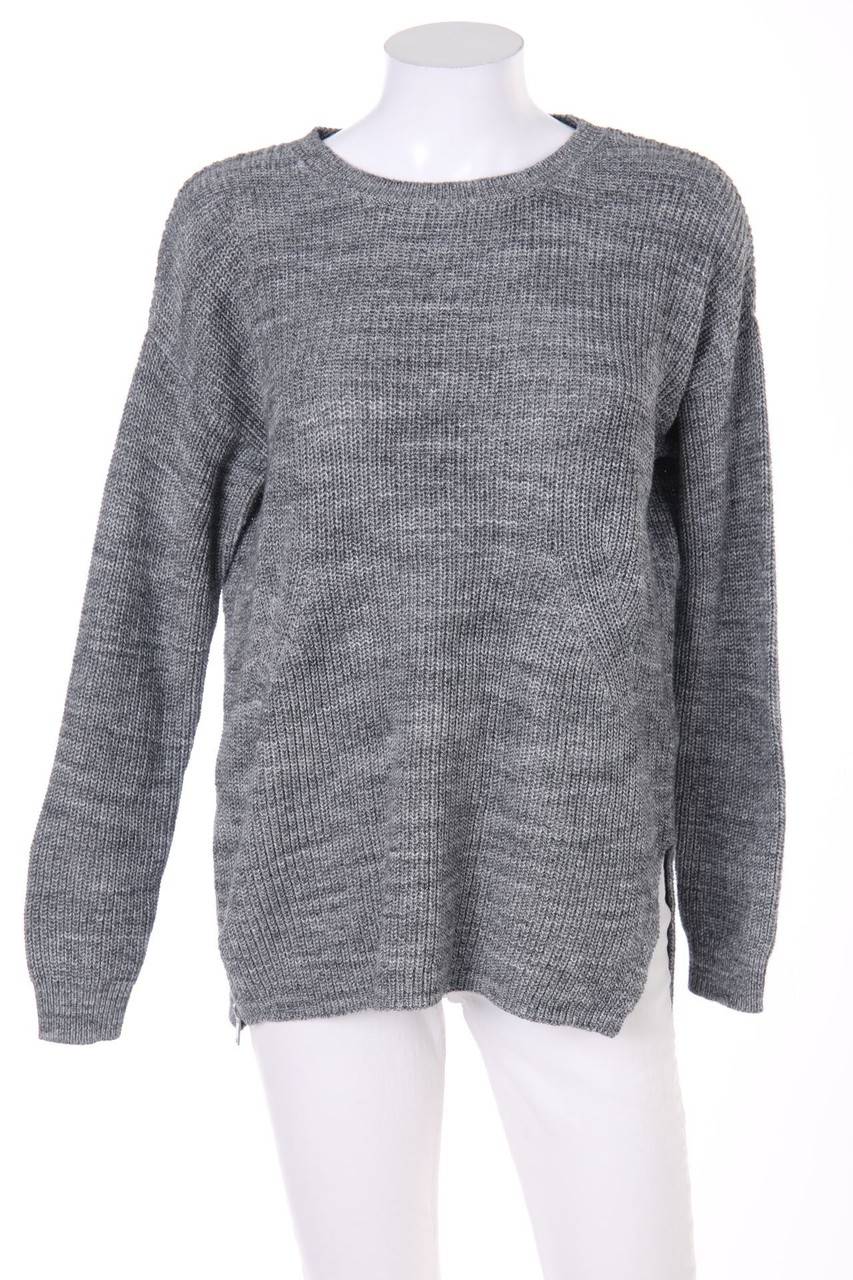 Carou H&M DIVIDED Oversize-Strick-Pullover mit Reißverschluss