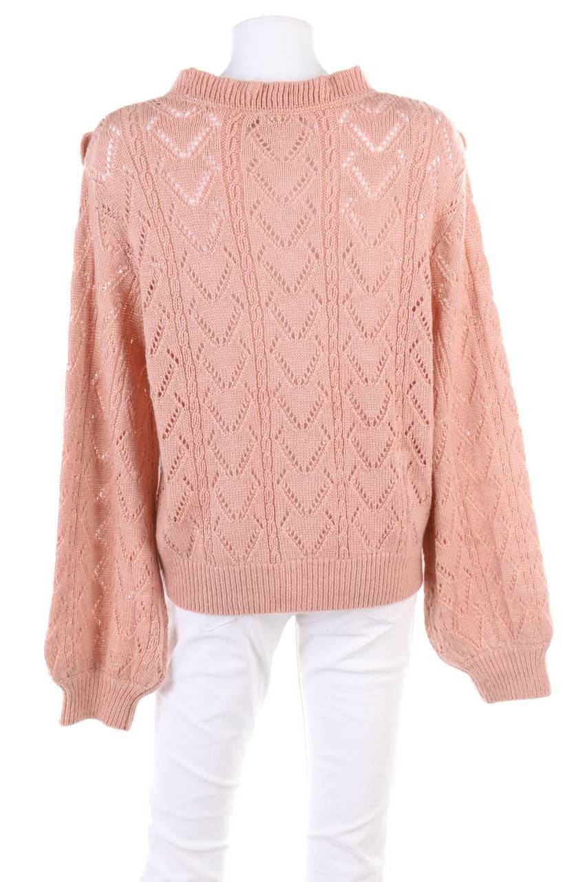 Carou H&M DIVIDED Strick-Pullover Aus Lochstrick Mit Volants