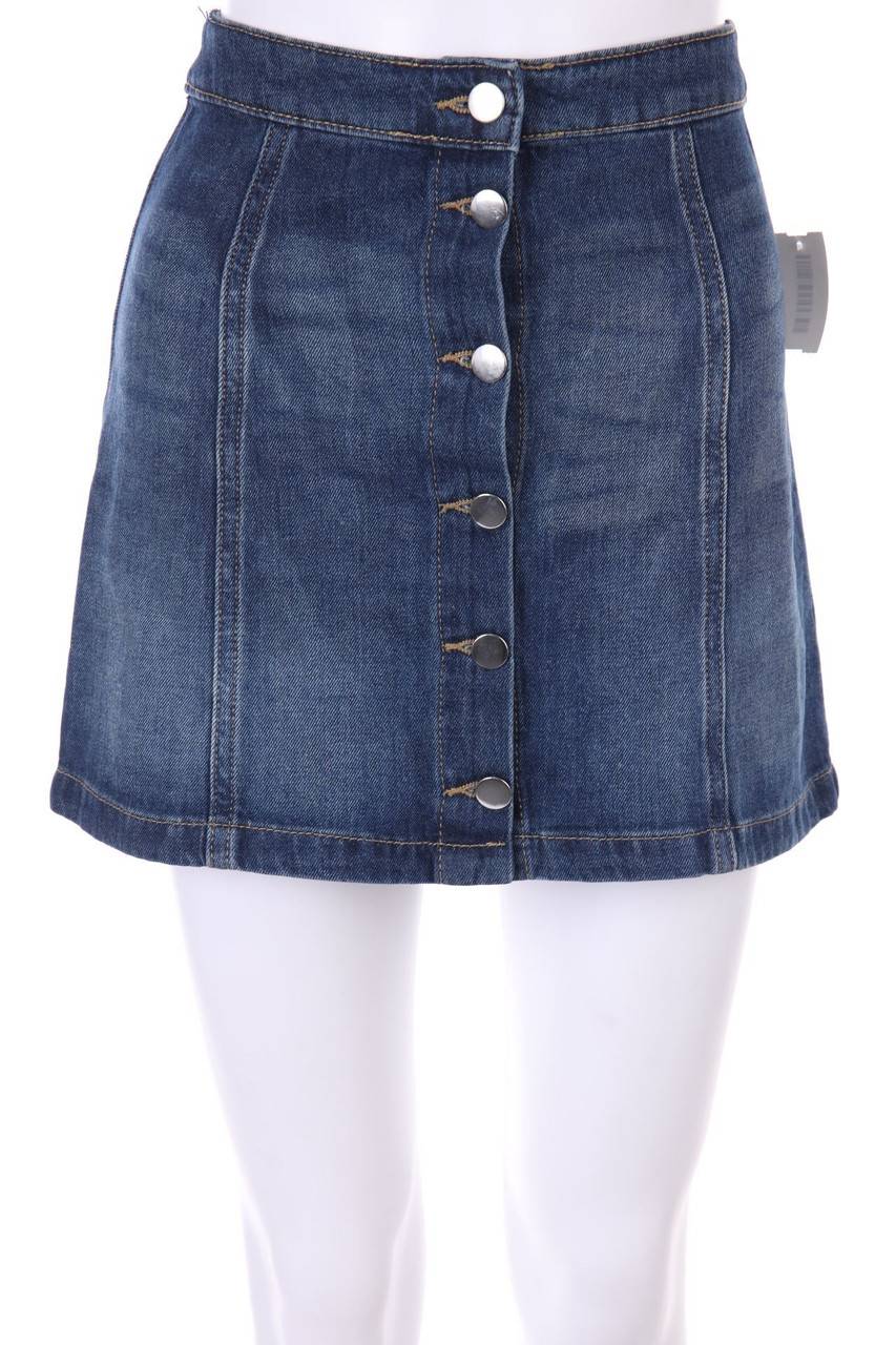 Carou H&M DIVIDED Used Look-Mini-Jeansrock in A-Linie