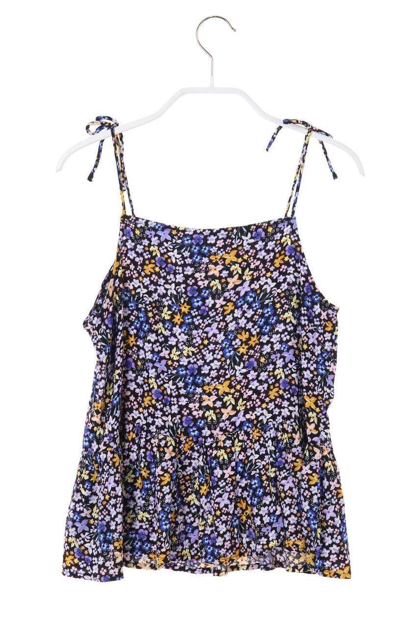 Carou H&M Träger-Top Aus Viskose Mit Floralem Muster