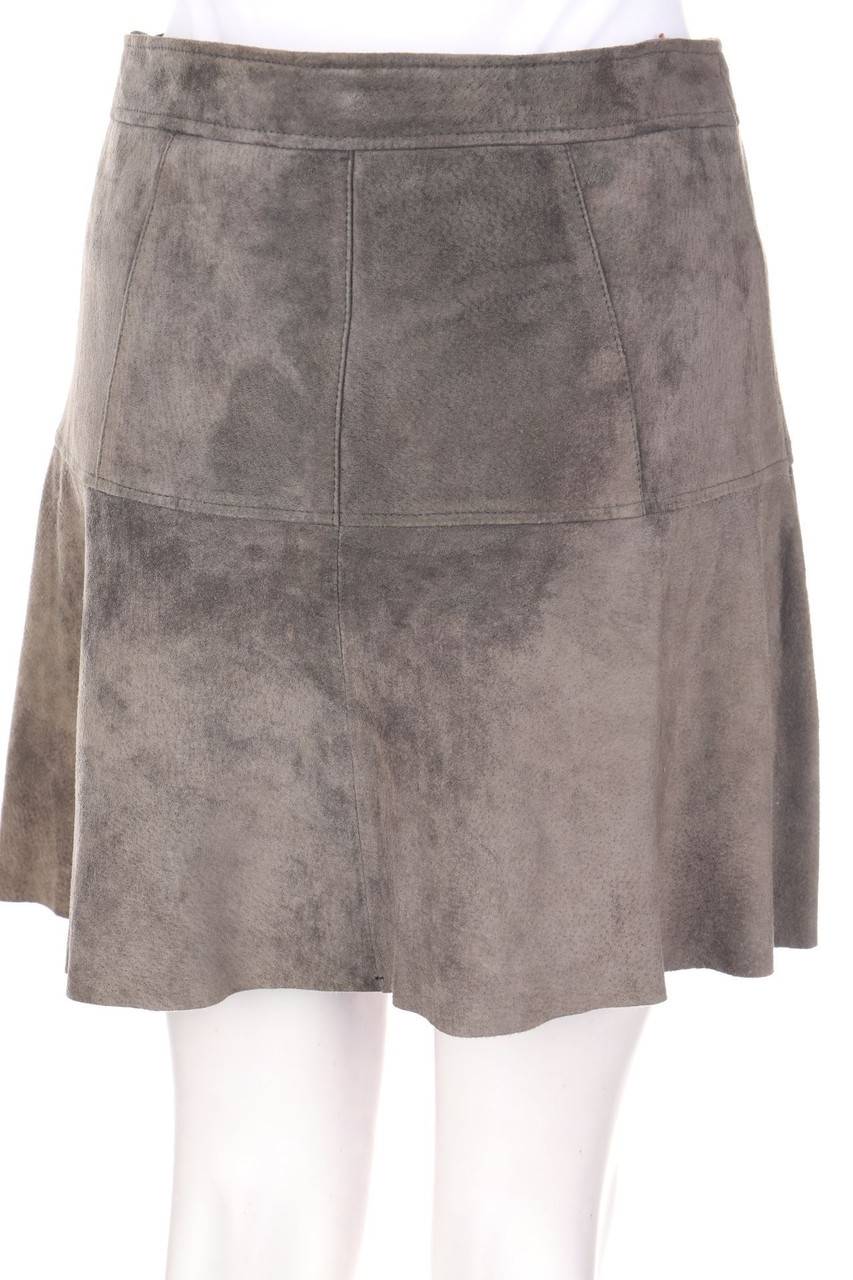 Carou HALLHUBER Lederrock Im 70s-Style Mit Schmuck-Knöpfen