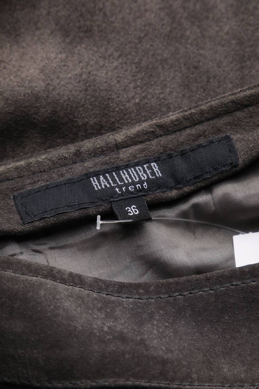 Carou HALLHUBER Lederrock Im 70s-Style Mit Schmuck-Knöpfen