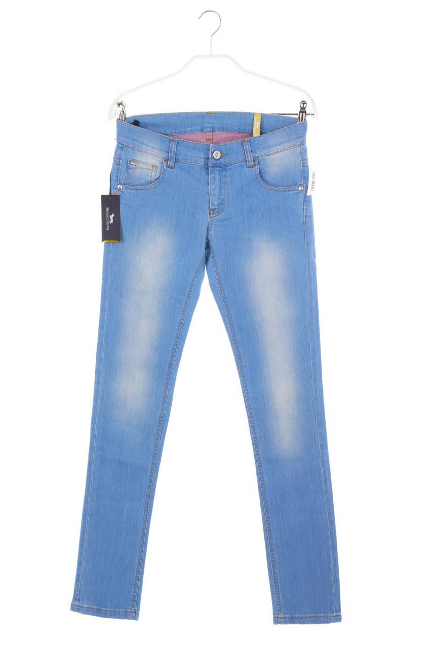 Carou Harmont & Blaine Used Look-Jeans mit Strass-Logo