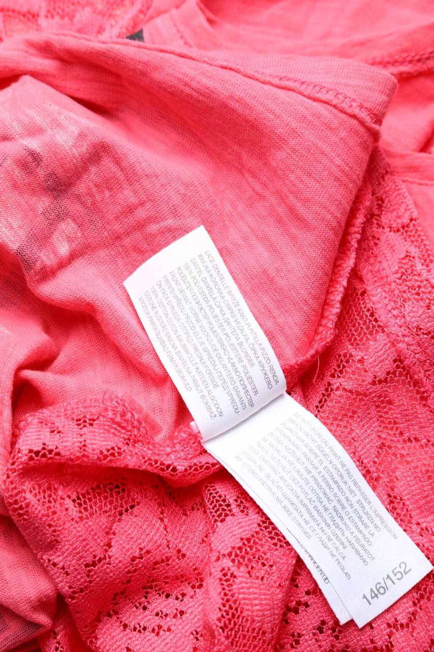 Carou Here+there C&A Cropped-Print-T-Shirt Mit Spitze