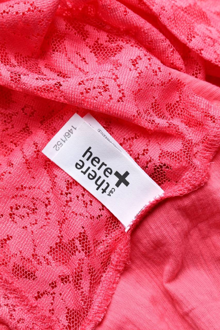 Carou Here+there C&A Cropped-Print-T-Shirt Mit Spitze