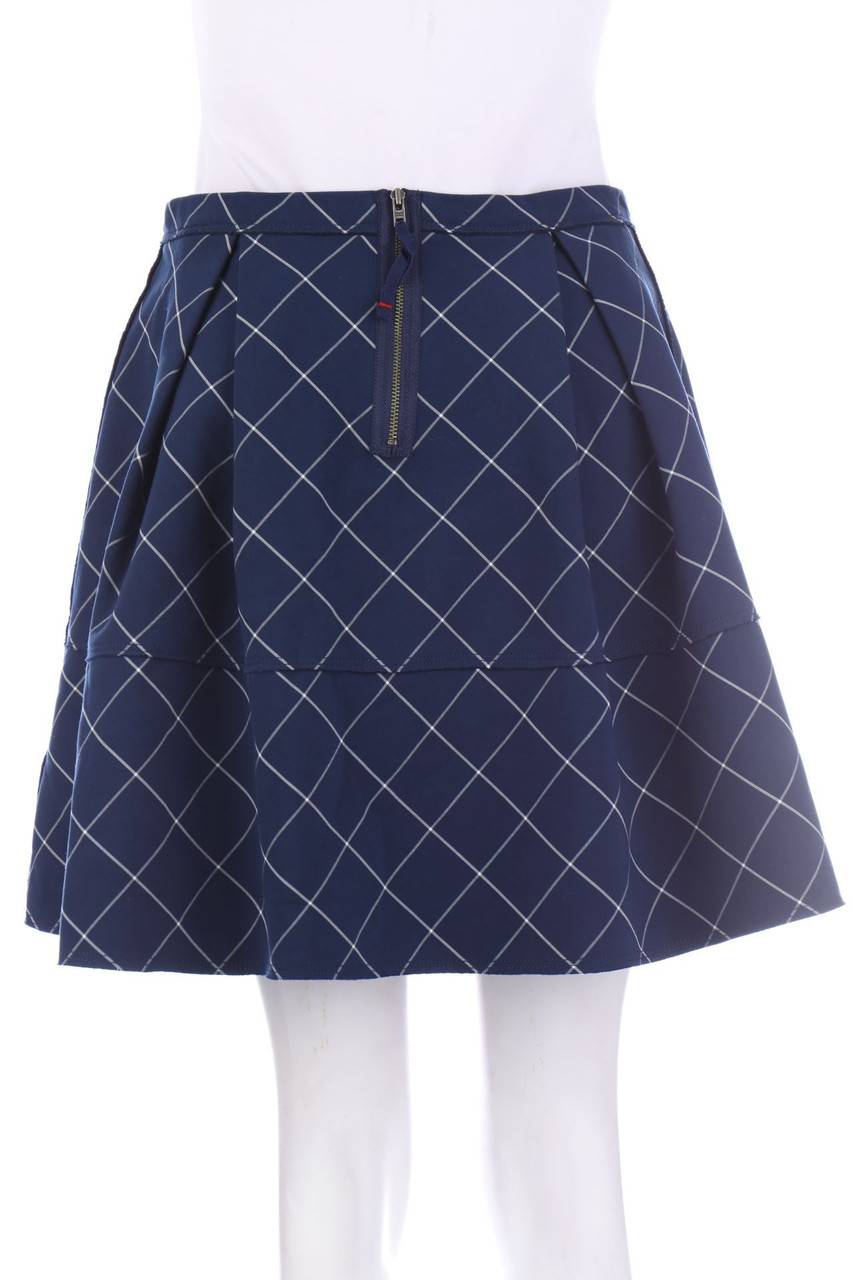 Carou Hilfiger Denim Falten-Mini-Rock Mit Karo-Muster