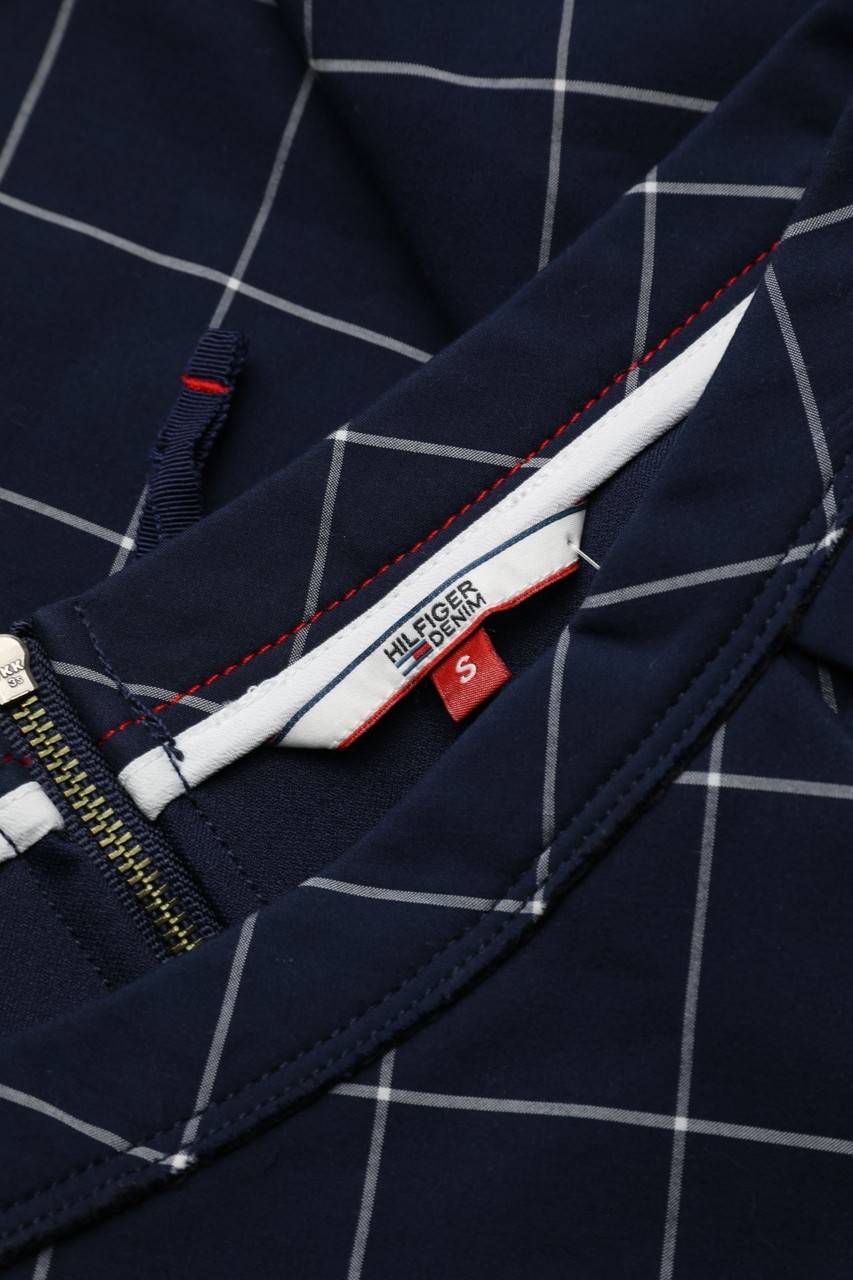 Carou Hilfiger Denim Falten-Mini-Rock Mit Karo-Muster