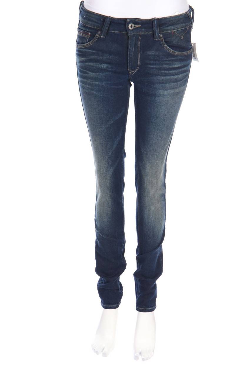 Carou Hilfiger Denim Used Look Skinny-Jeans aus Baumwoll-Mix