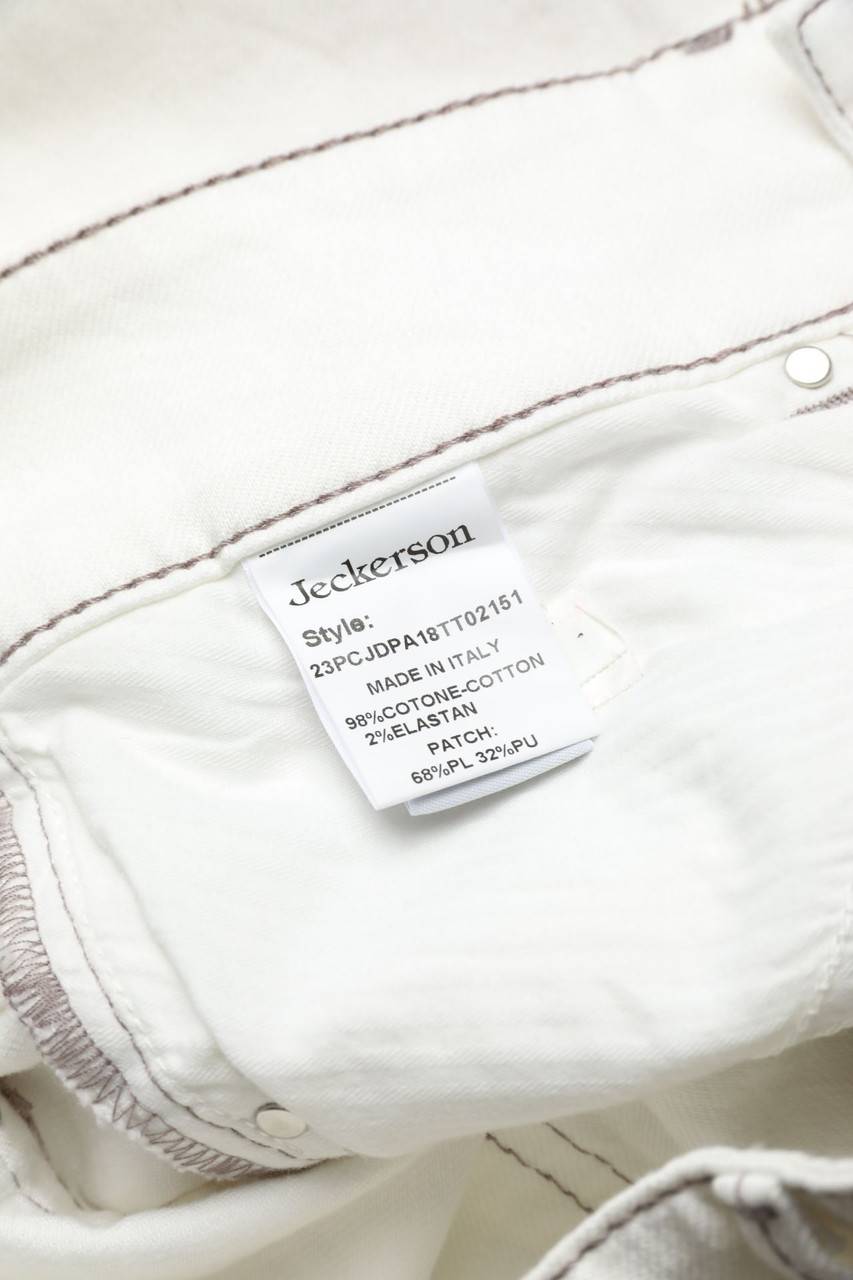 Carou Jeckerson Skinny-Jeans Mit Kunstleder-Details