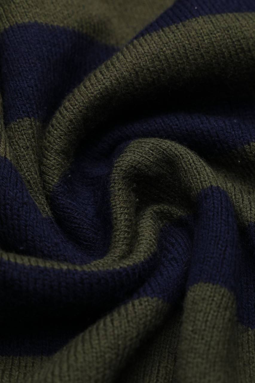 Carou JOCKEY. Streifen-Pullover Mit Stickereien Aus Schurwoll-Mix