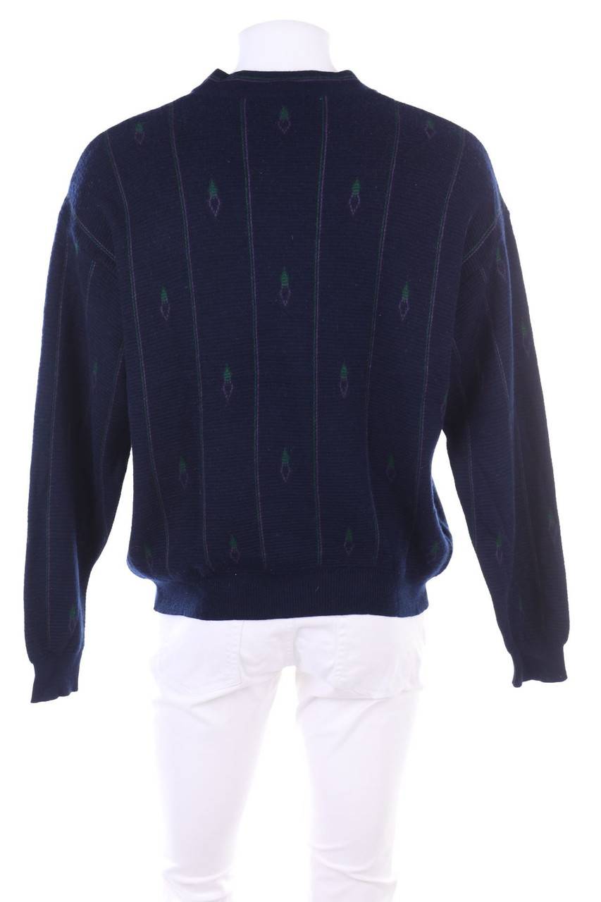 Carou JOCKEY. Vintage-Pullover Aus Schurwoll-Mix Mit Muster
