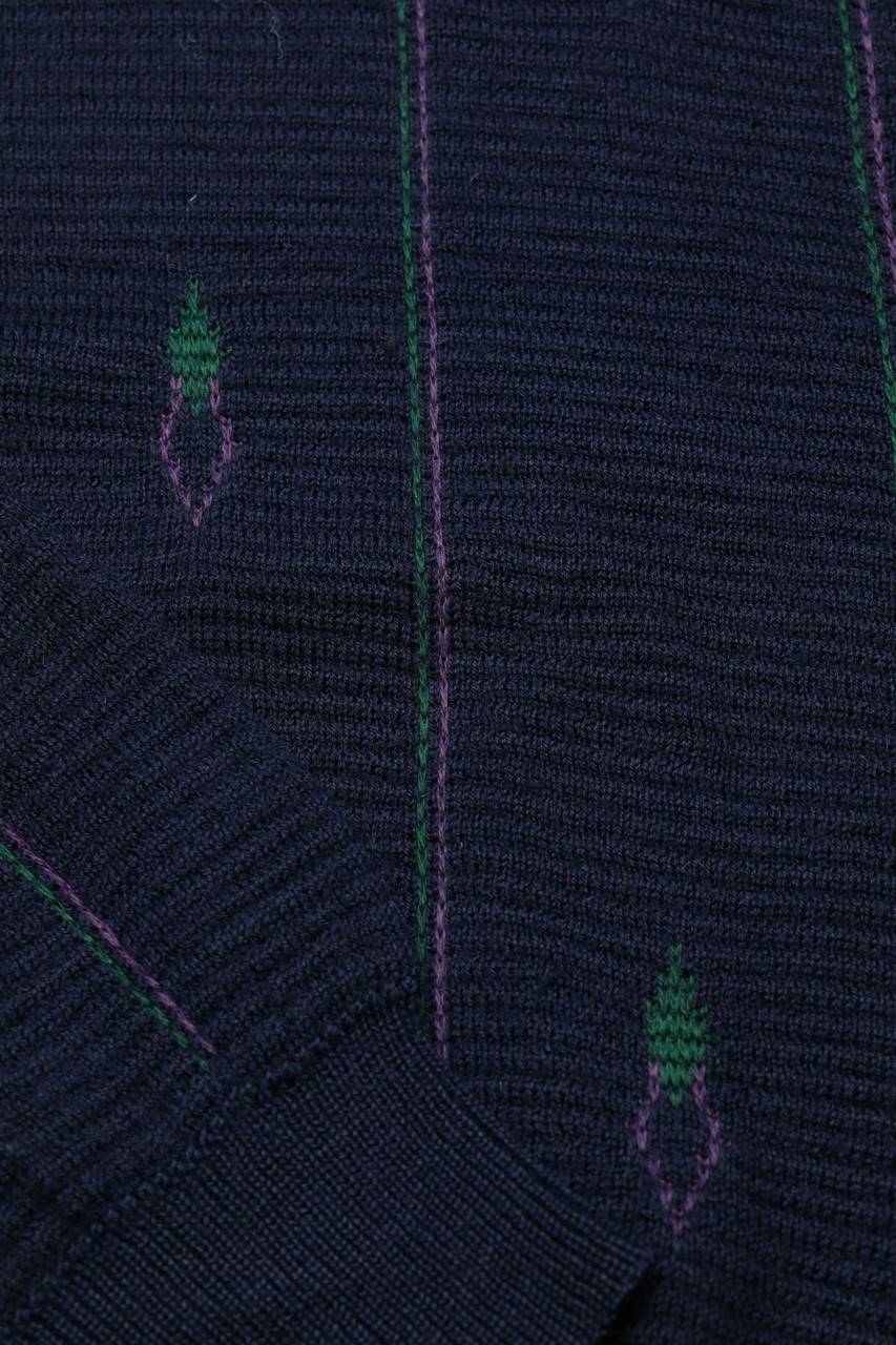 Carou JOCKEY. Vintage-Pullover Aus Schurwoll-Mix Mit Muster