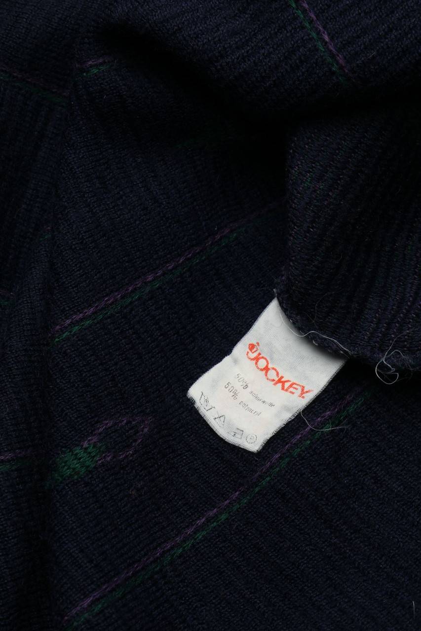 Carou JOCKEY. Vintage-Pullover Aus Schurwoll-Mix Mit Muster