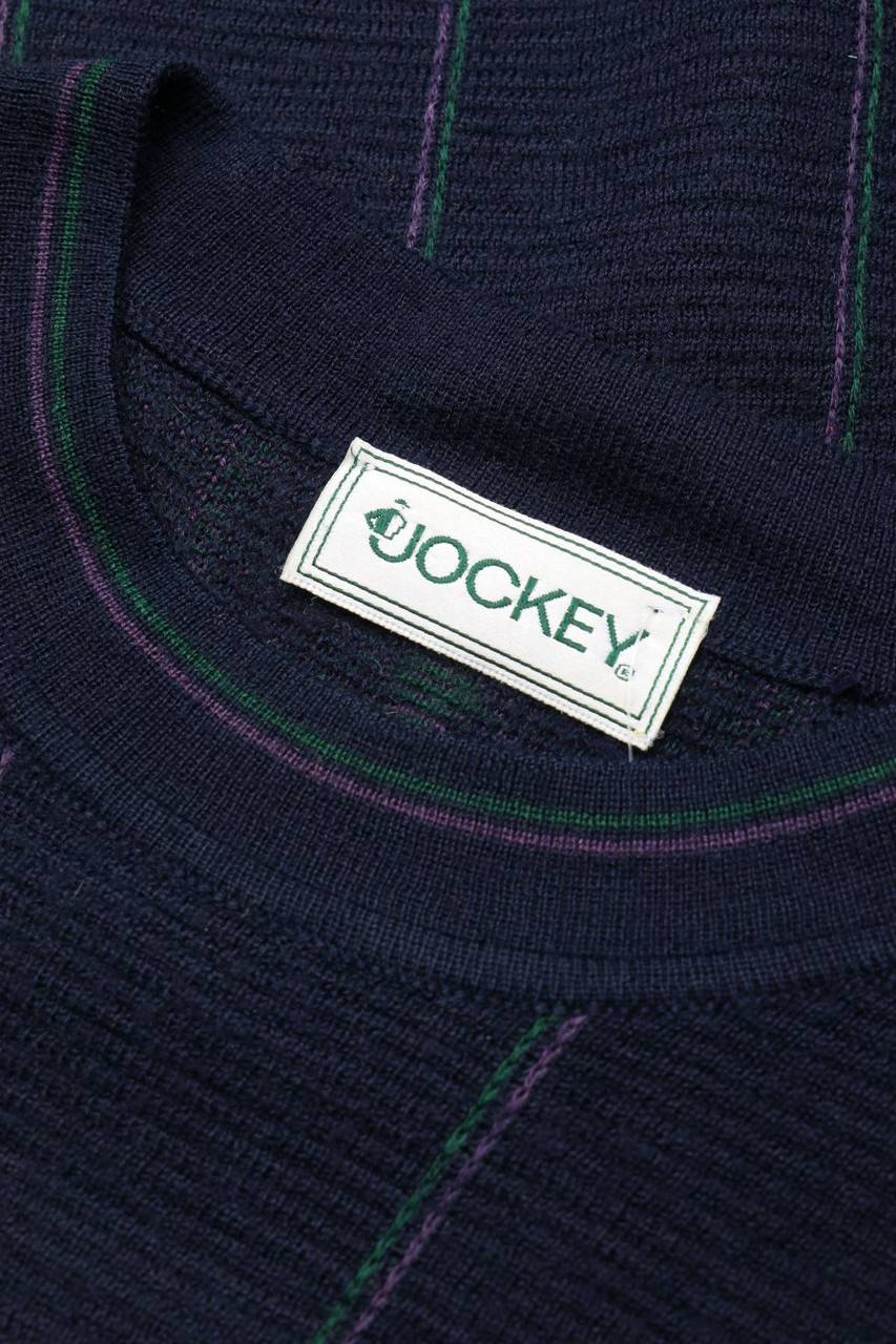 Carou JOCKEY. Vintage-Pullover Aus Schurwoll-Mix Mit Muster