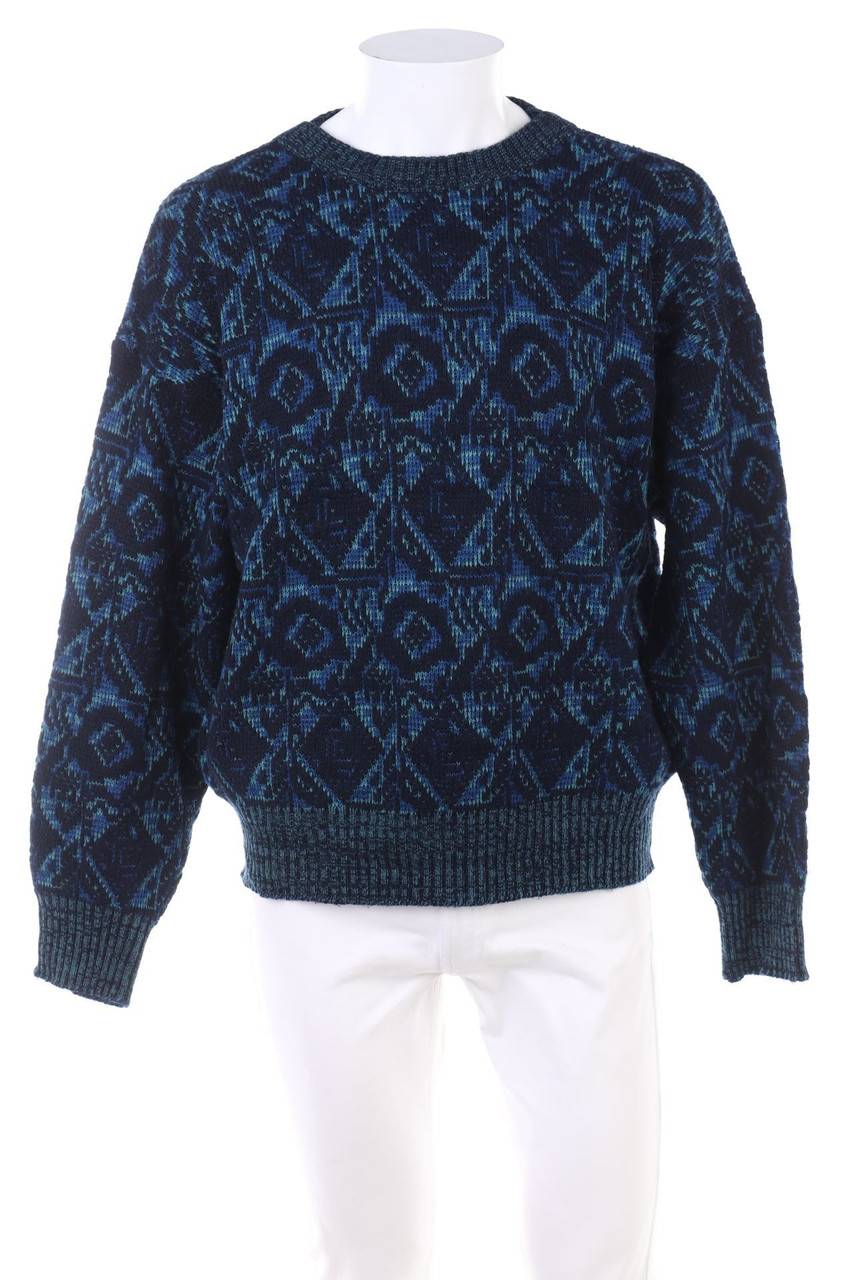 Carou JOCKEY. Vintage-Pullover mit Muster aus Woll-Mix
