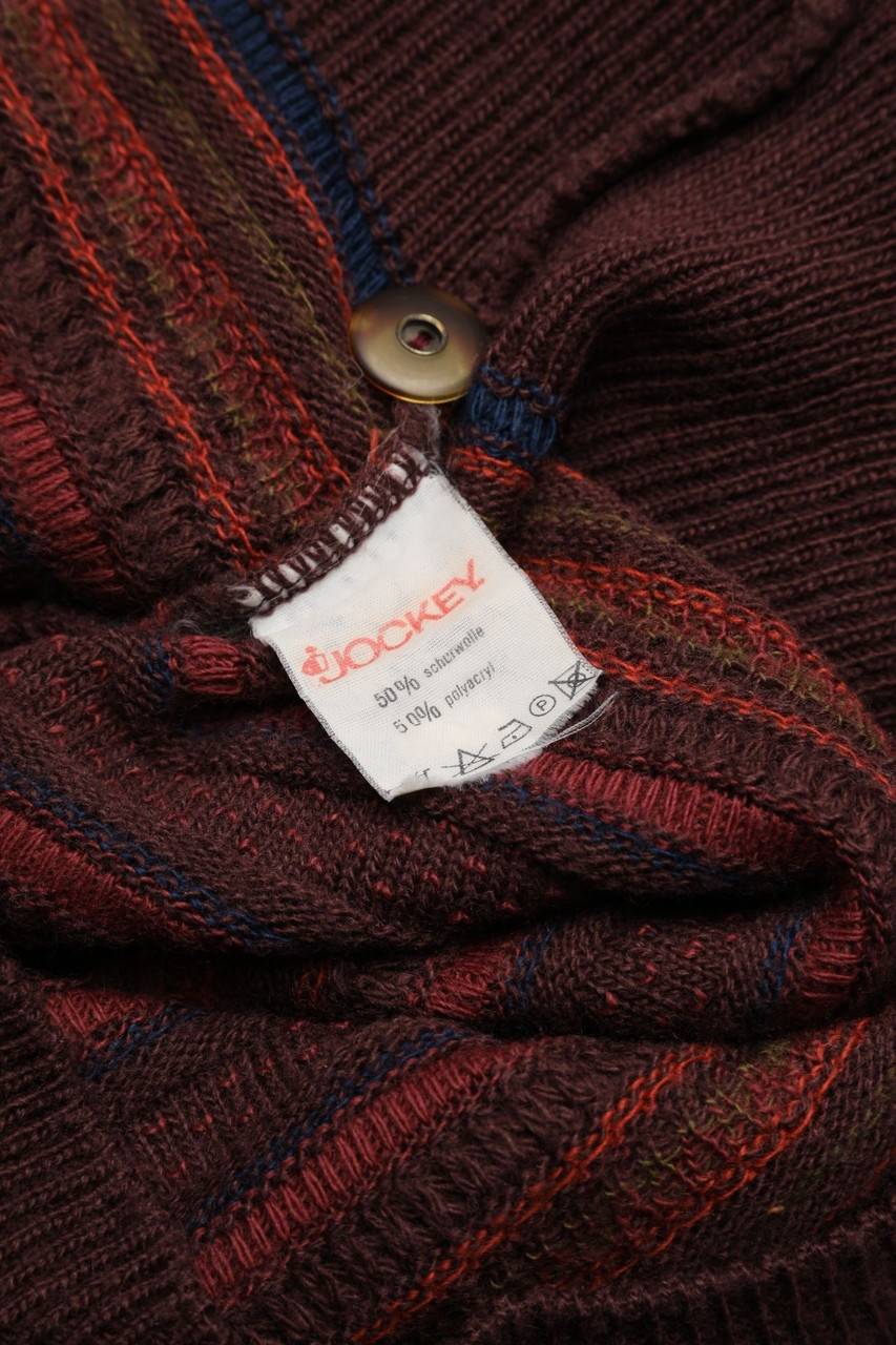 Carou JOCKEY. Vintage-Weste Aus Schurwoll-Mix Mit Streifen