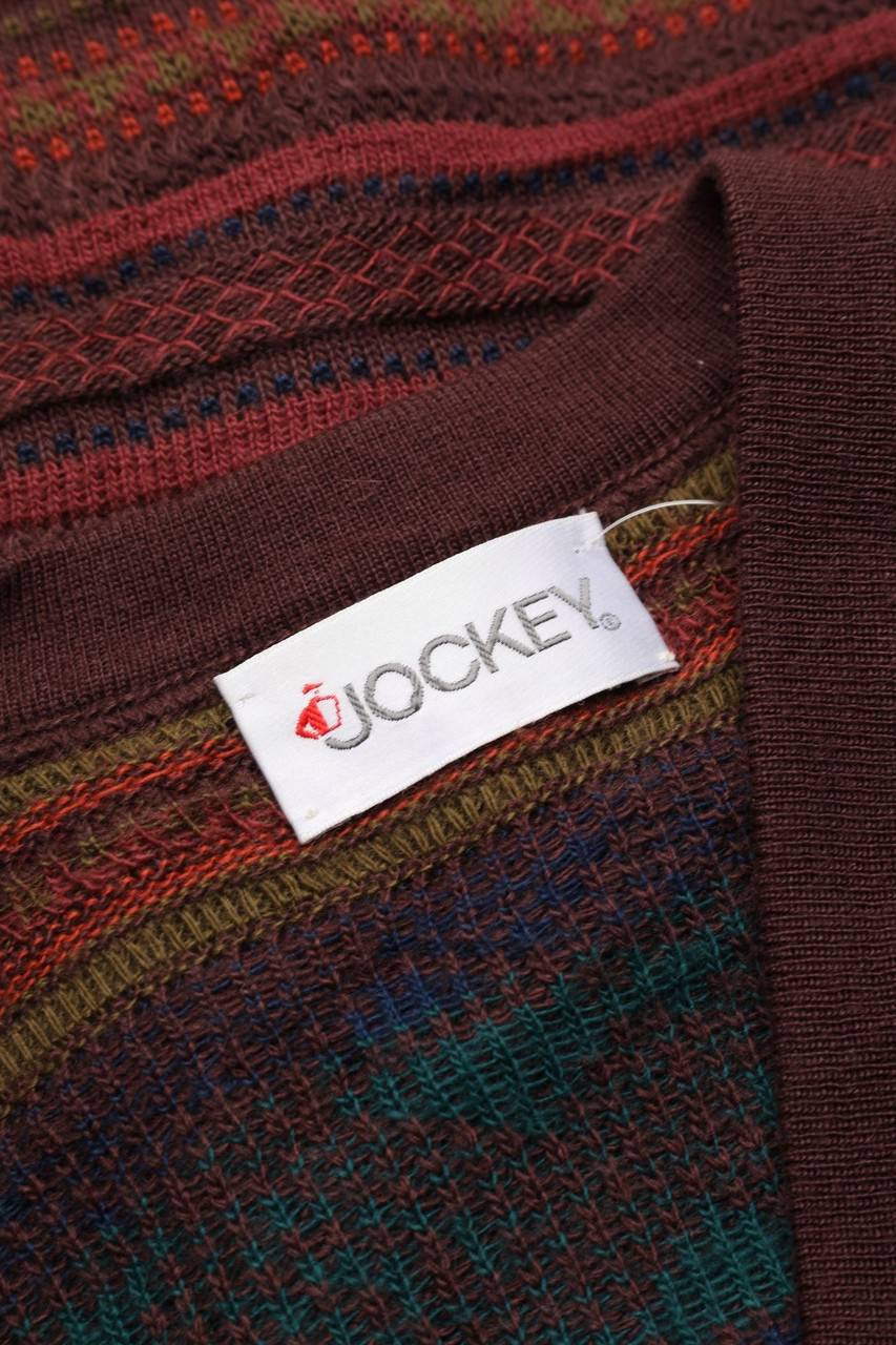 Carou JOCKEY. Vintage-Weste Aus Schurwoll-Mix Mit Streifen