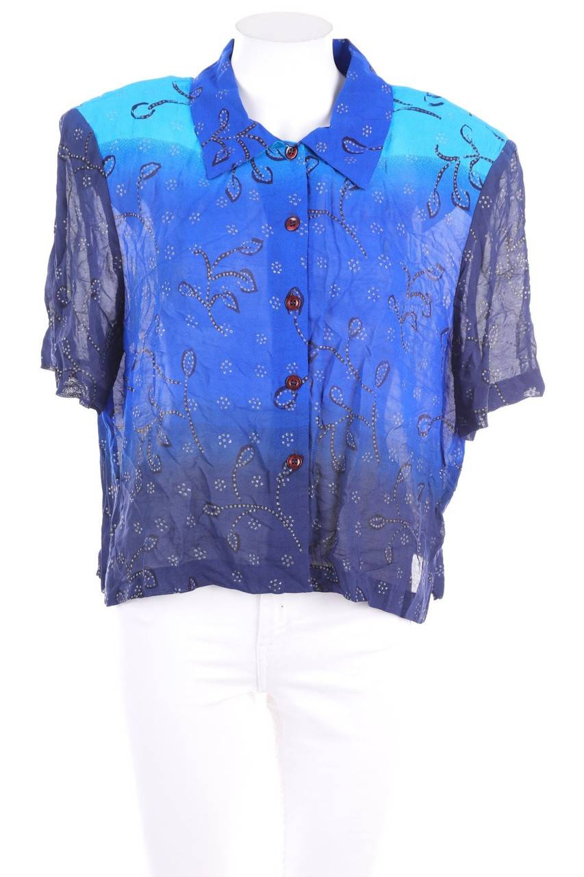 Carou Joseph Ribkoff Vintage-Hemd-Bluse mit kurzem Ärmel mit Print