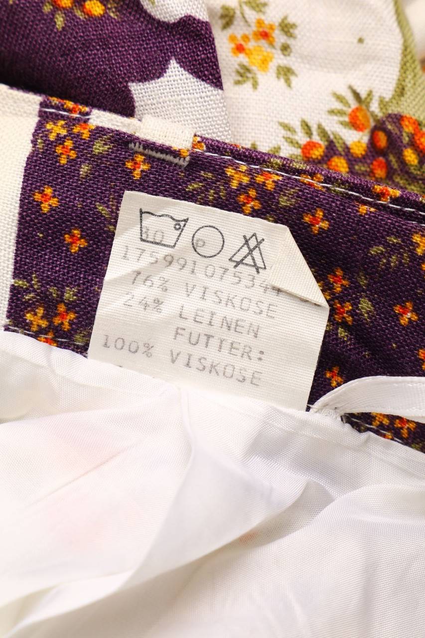 Carou JULIUS LANG Maxi-Trachten-Rock Mit Blumen-Print