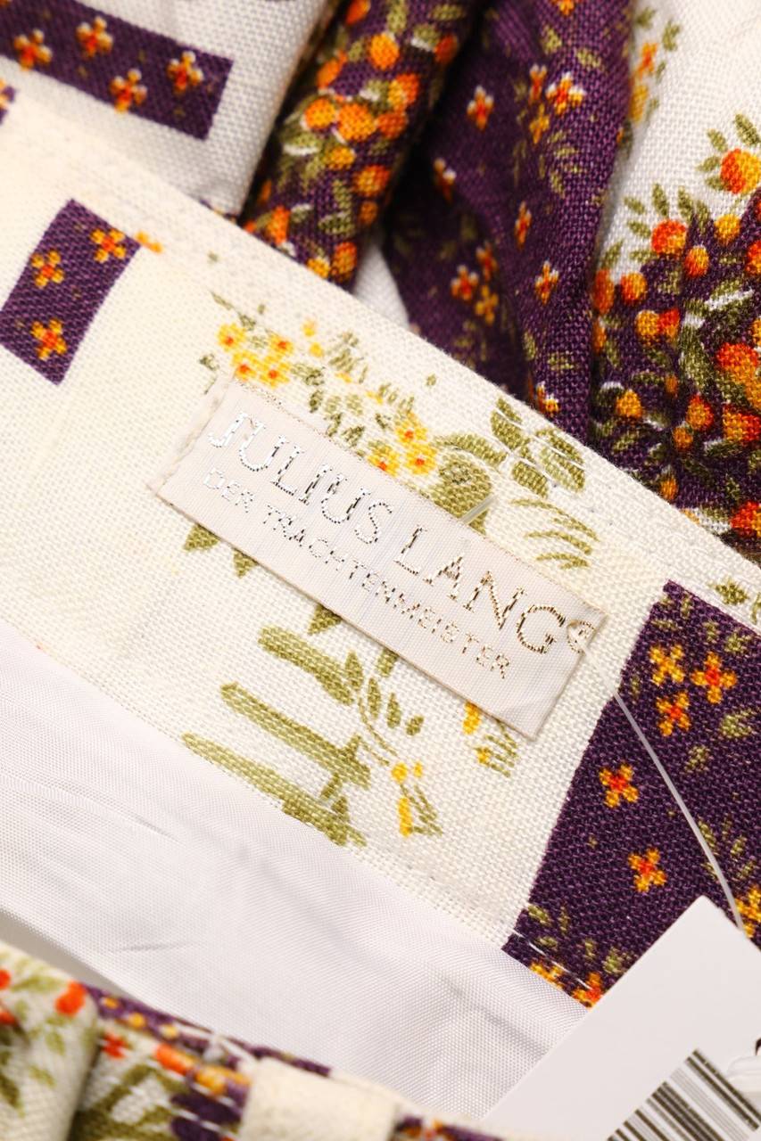 Carou JULIUS LANG Maxi-Trachten-Rock Mit Blumen-Print